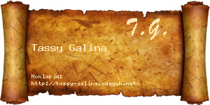 Tassy Galina névjegykártya